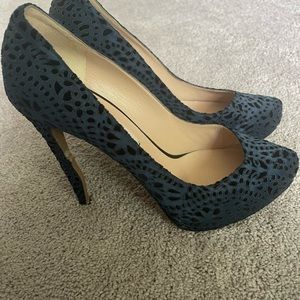Sexy Nicholas Kirkwood inlaid black / blue pumps !